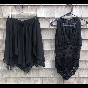 2piece party dress Black Size 10 AJ Bari design